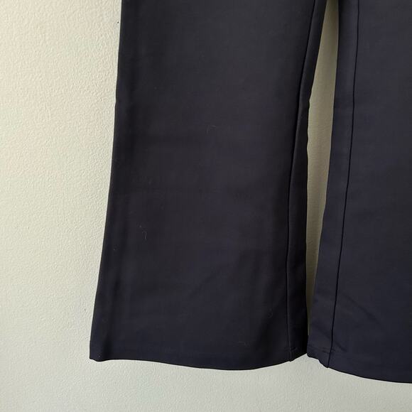 OGL Slimming Ponte High Rise Pull-On Pants Flare Navy M Medium Petite New - Picture 4 of 8